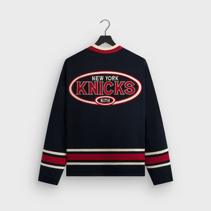Kith for the New York Knicks Classic Beau Knit Sweater - Nocturnal