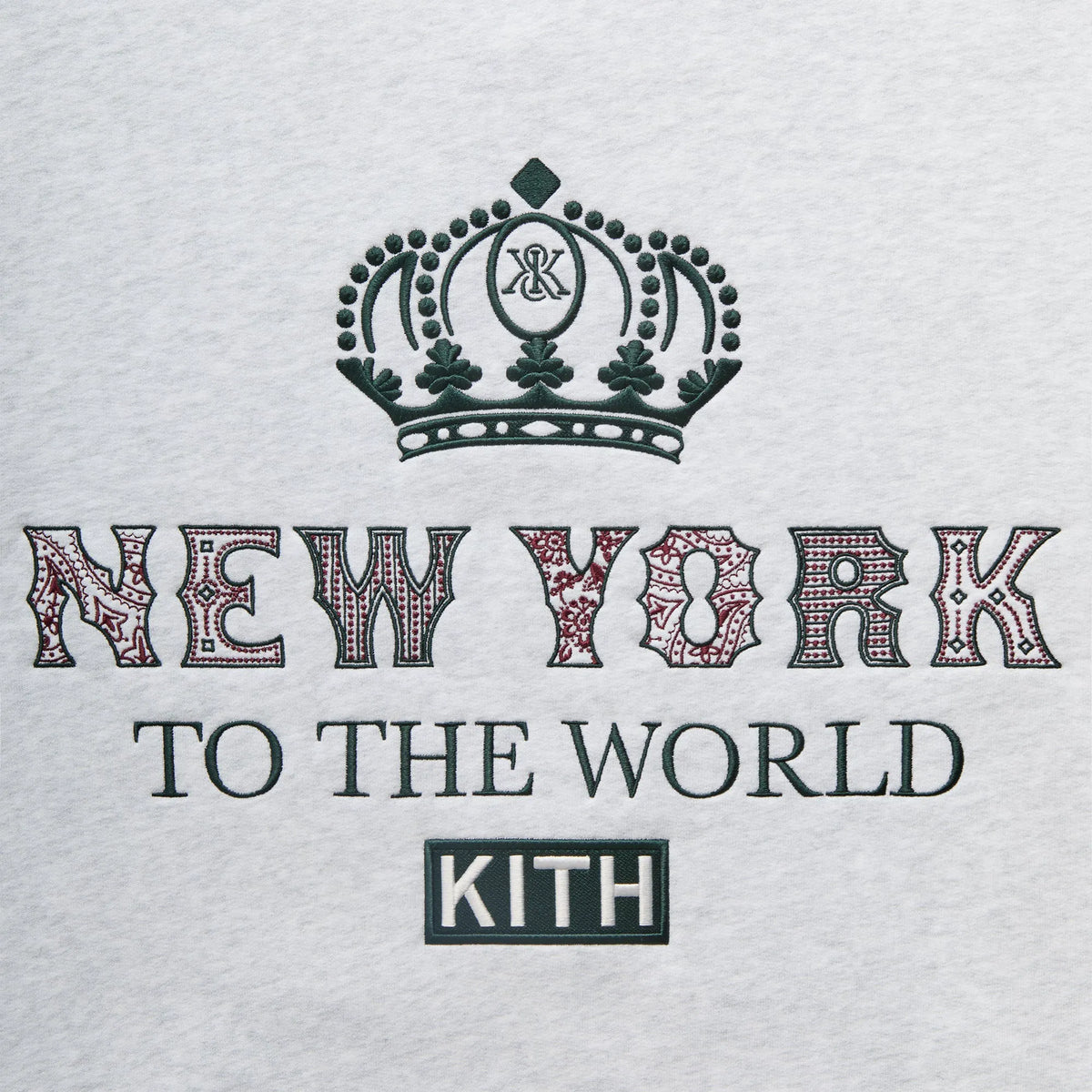 Kith Nelson Crewneck - Light Heather Grey