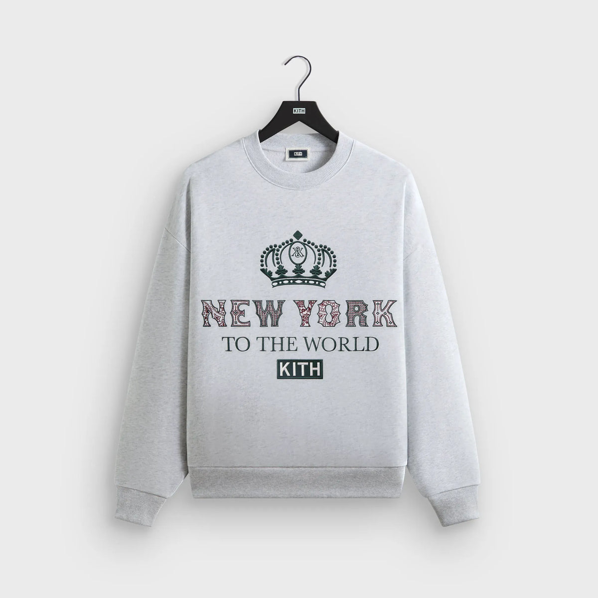 Kith Nelson Crewneck - Light Heather Grey