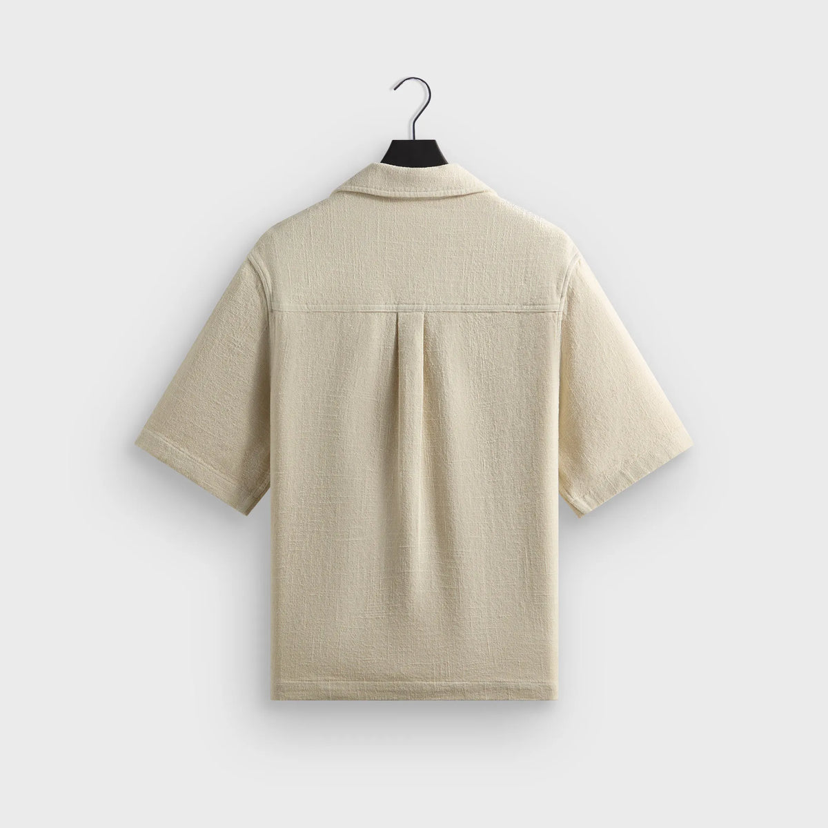 Kith Soft Woven Cropped Beckham Camp Collar Shirt - Waffle