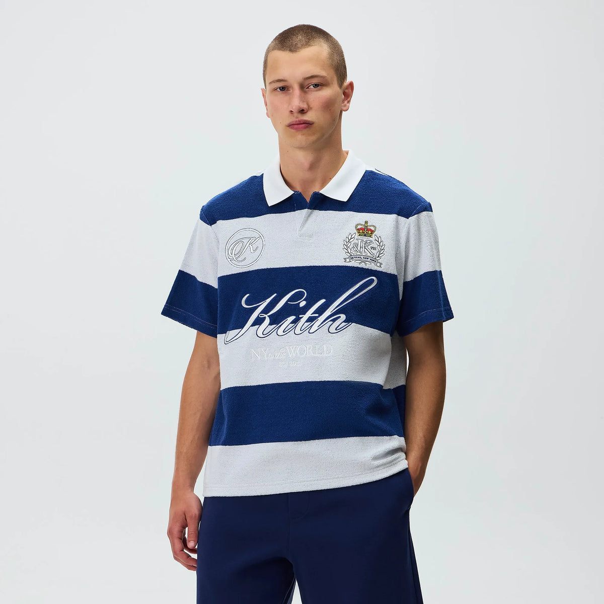 Kith Jacquard Towel Terry Ray Polo - White