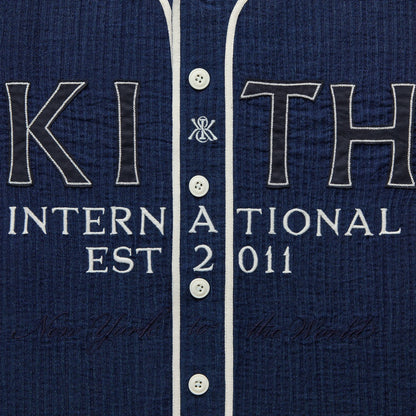 Kith Indigo Seersucker Daley Shirt - Dark Indigo