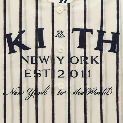Kith Silk Linen Chenille Stripe Pacey Shirt - Sandrift