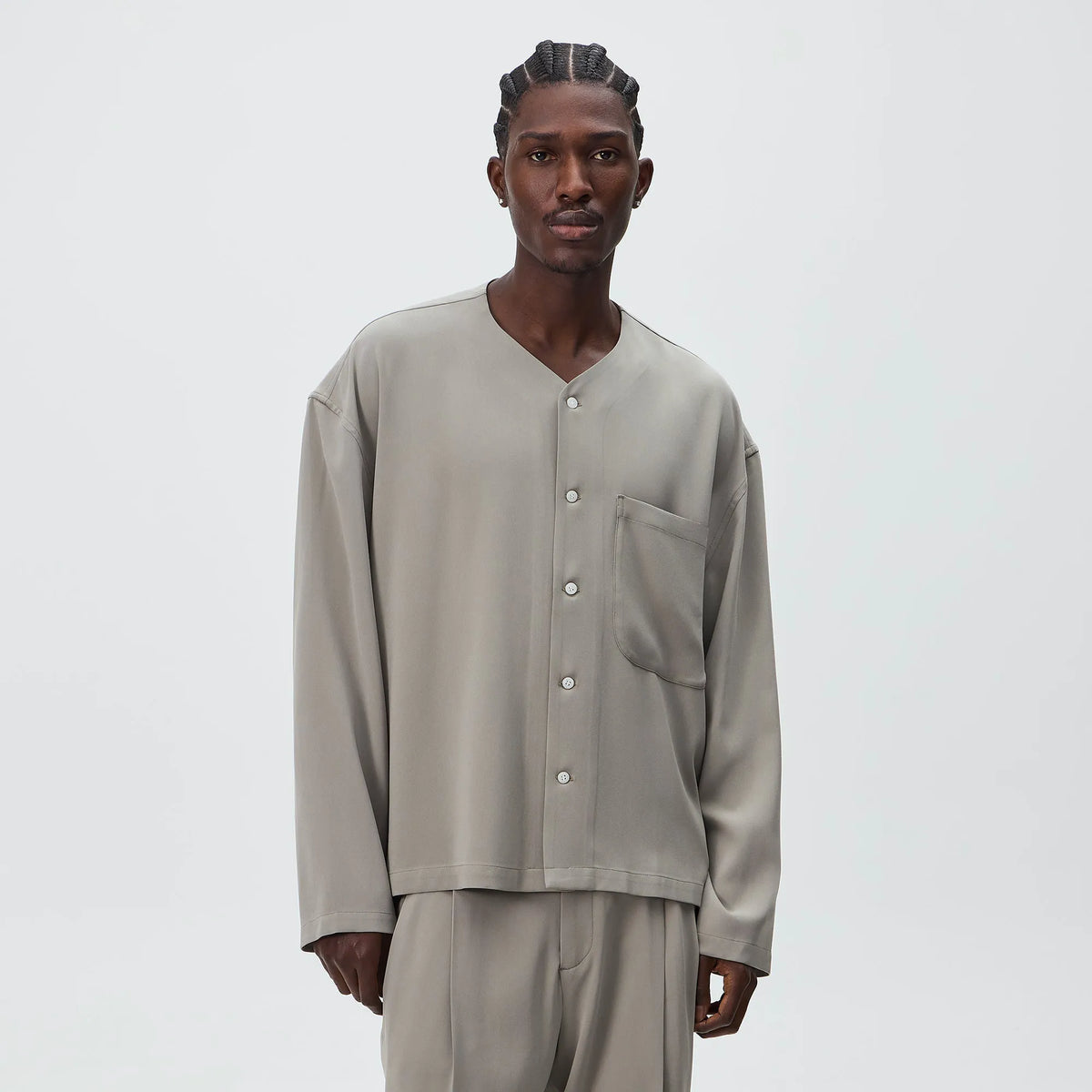 Kith Double Crepe Maddock Shirt - Astro