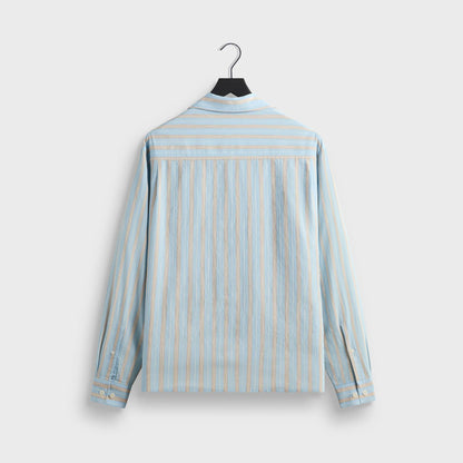 Kith Barre Stripe Long Sleeve Gianni Shirt - Serene