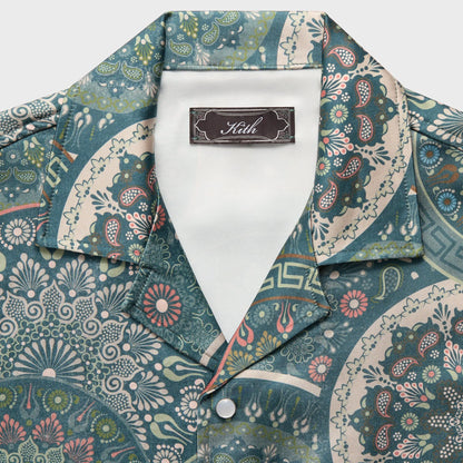 Kith Mosaic Mandala Thompson Camp Collar Shirt - Stadium