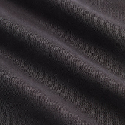 &Kin Garment Dyed Silk Collarless Yardley Shirt - Phantom Grey