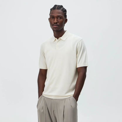 Kith Super Fine Viscose Knit Baldwin Polo - Sandrift