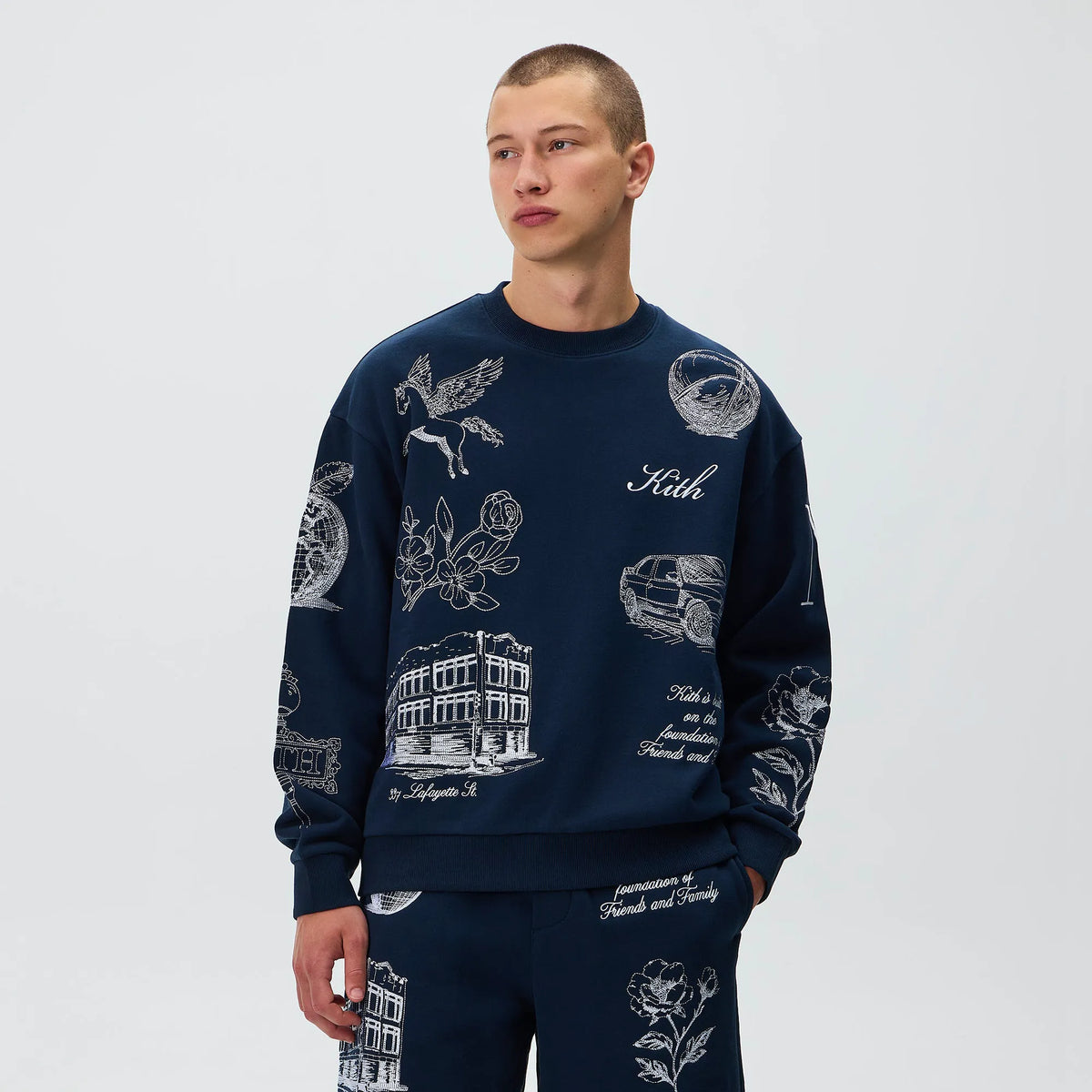 Kith New York To The World Nelson Crewneck - Nocturnal
