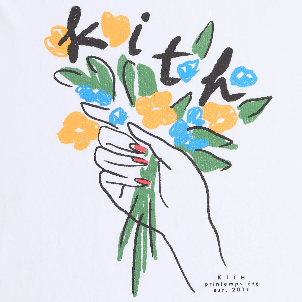 Kith Flowers Tee - White