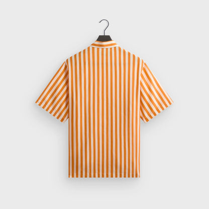 Kith Striped Thompson Camp Collar Shirt - Tiger