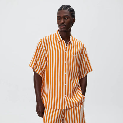 Kith Striped Thompson Camp Collar Shirt - Tiger