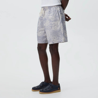 Kith Heathered Paisley Lewis Short - Light Indigo