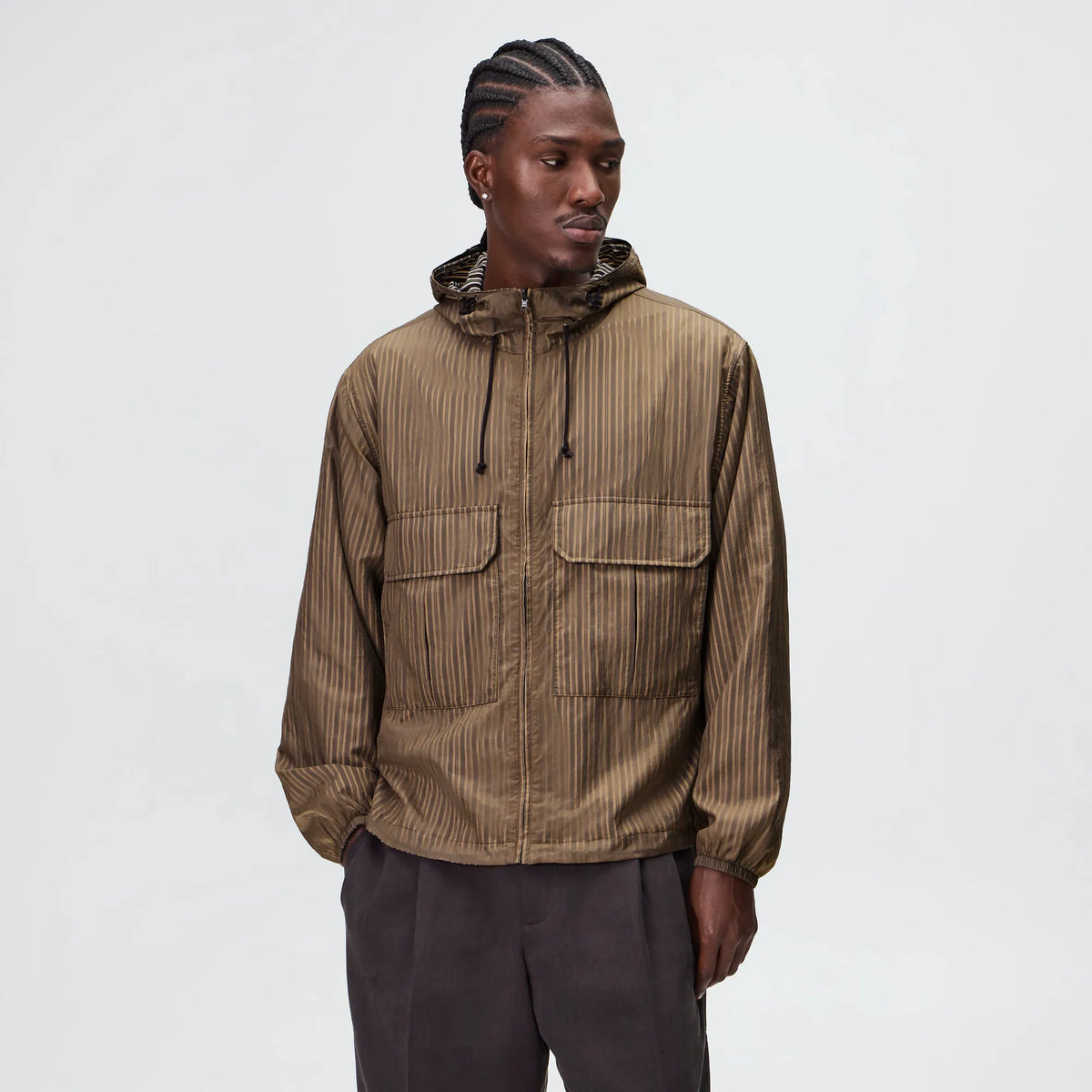 Kith Layered Stripe Raj Jacket - Gobi