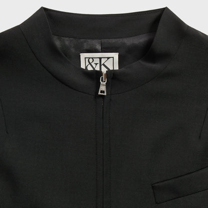 &Kin Tropical Wool Denez Jacket - Black