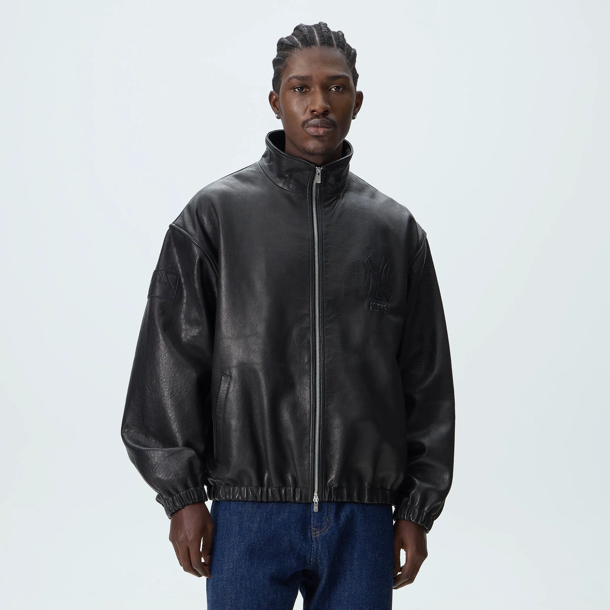 Kith for the New York Yankees Leather Ames Jacket - Black