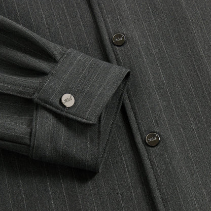 Kith Double Weave Montague Shirt - Dark Heather Grey