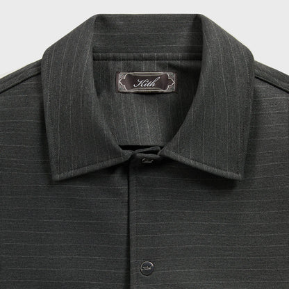 Kith Double Weave Montague Shirt - Dark Heather Grey
