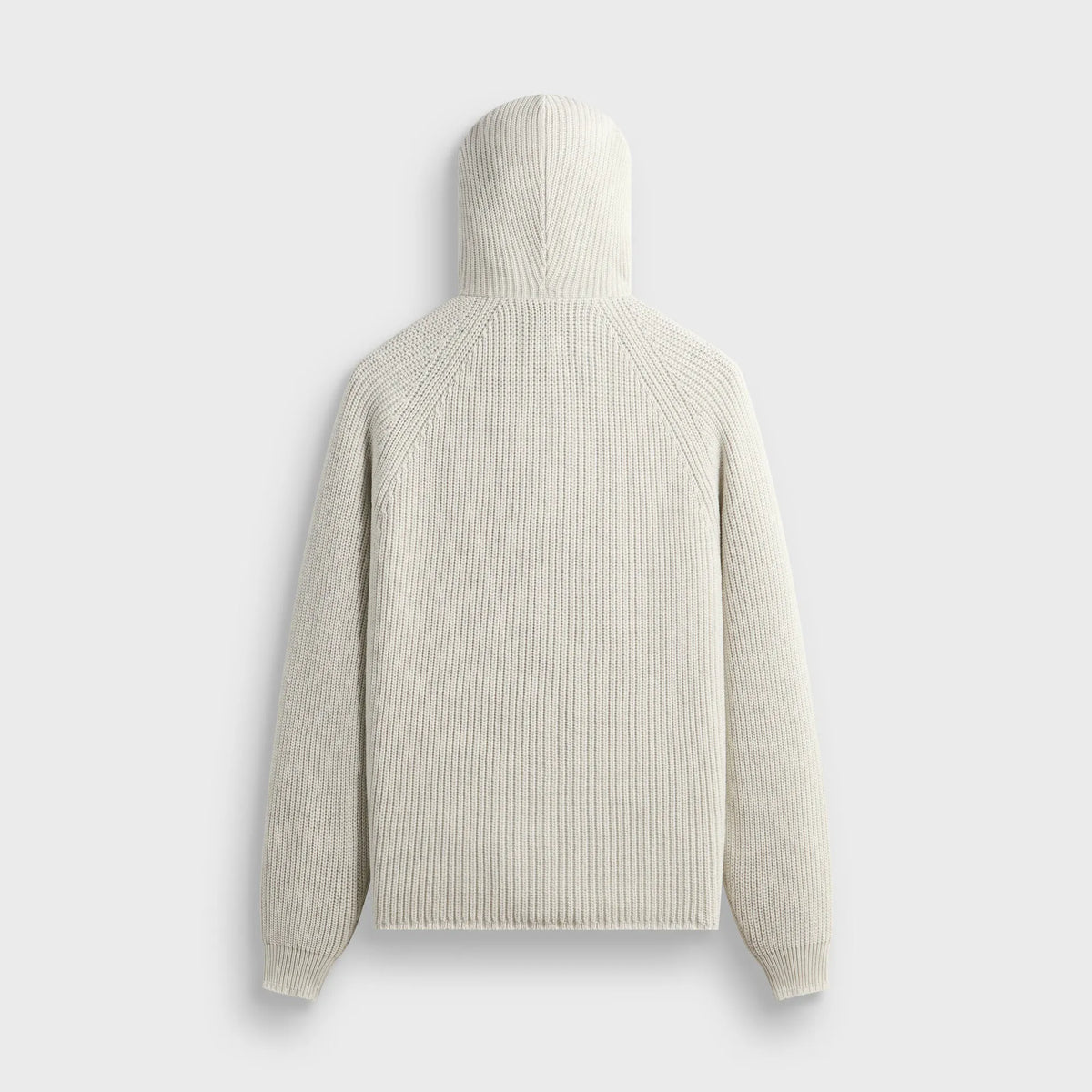 Kith Full Zip Knit Miles Hoodie - Light Heather Grey