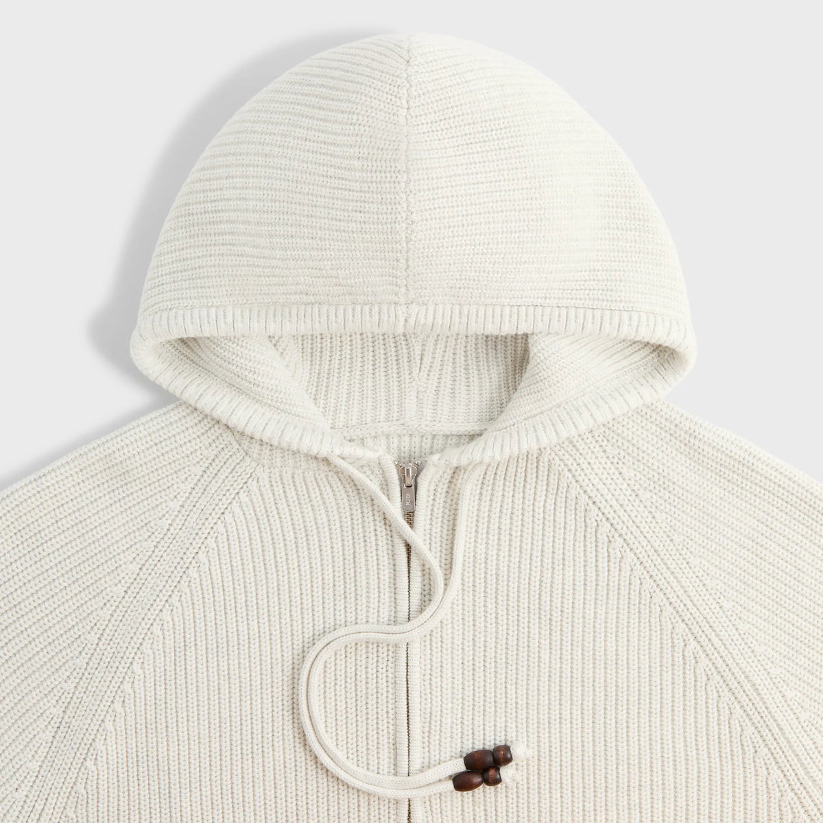 Kith Full Zip Knit Miles Hoodie - Light Heather Grey