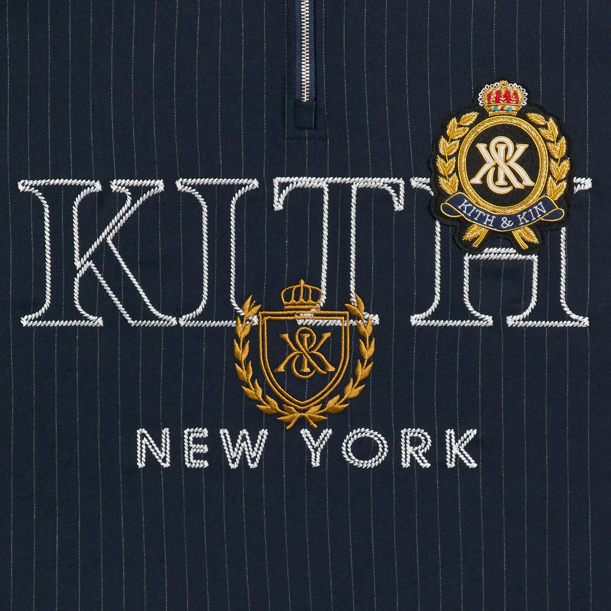 Kith Double Weave Nelson Quarter Zip - Nocturnal