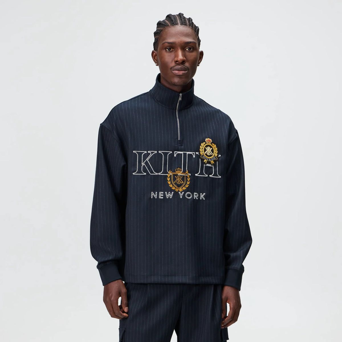 Kith Double Weave Nelson Quarter Zip - Nocturnal
