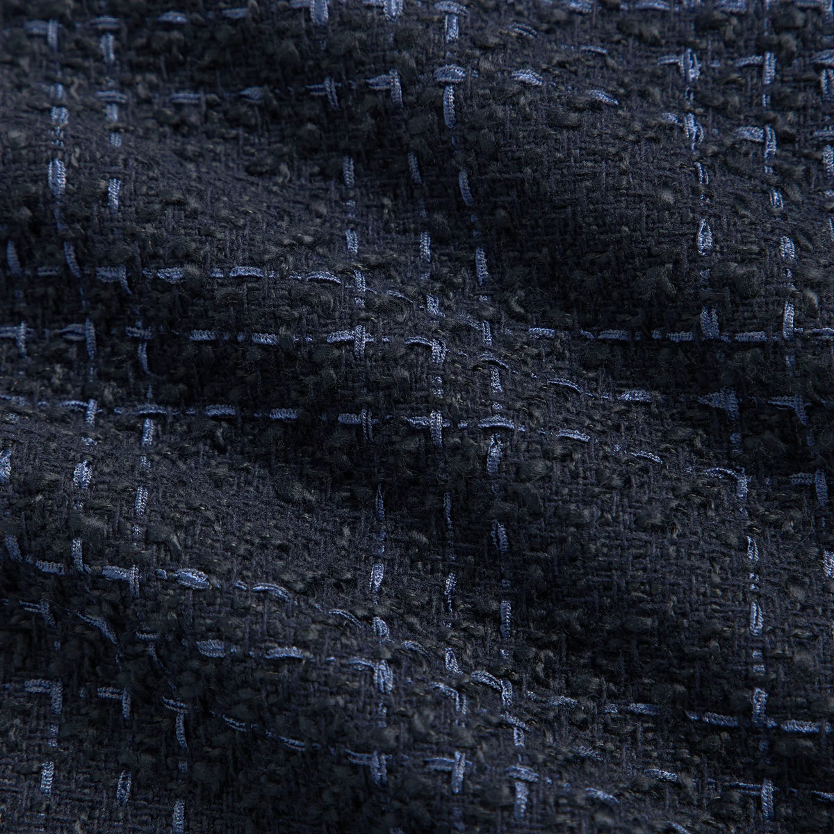 &Kin Tweed Boxy Collared Overshirt - Nocturnal