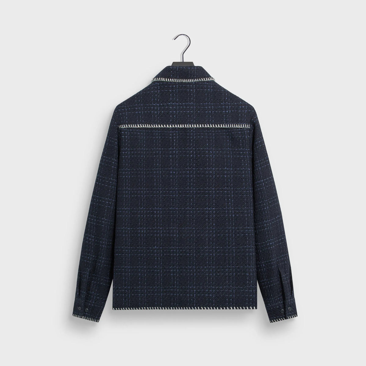 &Kin Tweed Boxy Collared Overshirt - Nocturnal