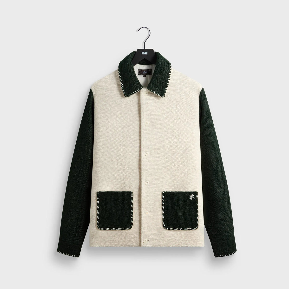 Kith Boucle Boxy Collared Overshirt - Sandrift