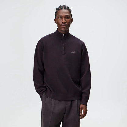 Kith Harmon Quarter Zip Mock Neck - Carbon