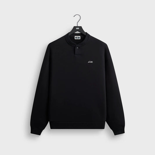 Kith Heavy Loop Henley Nelson Pullover - Black