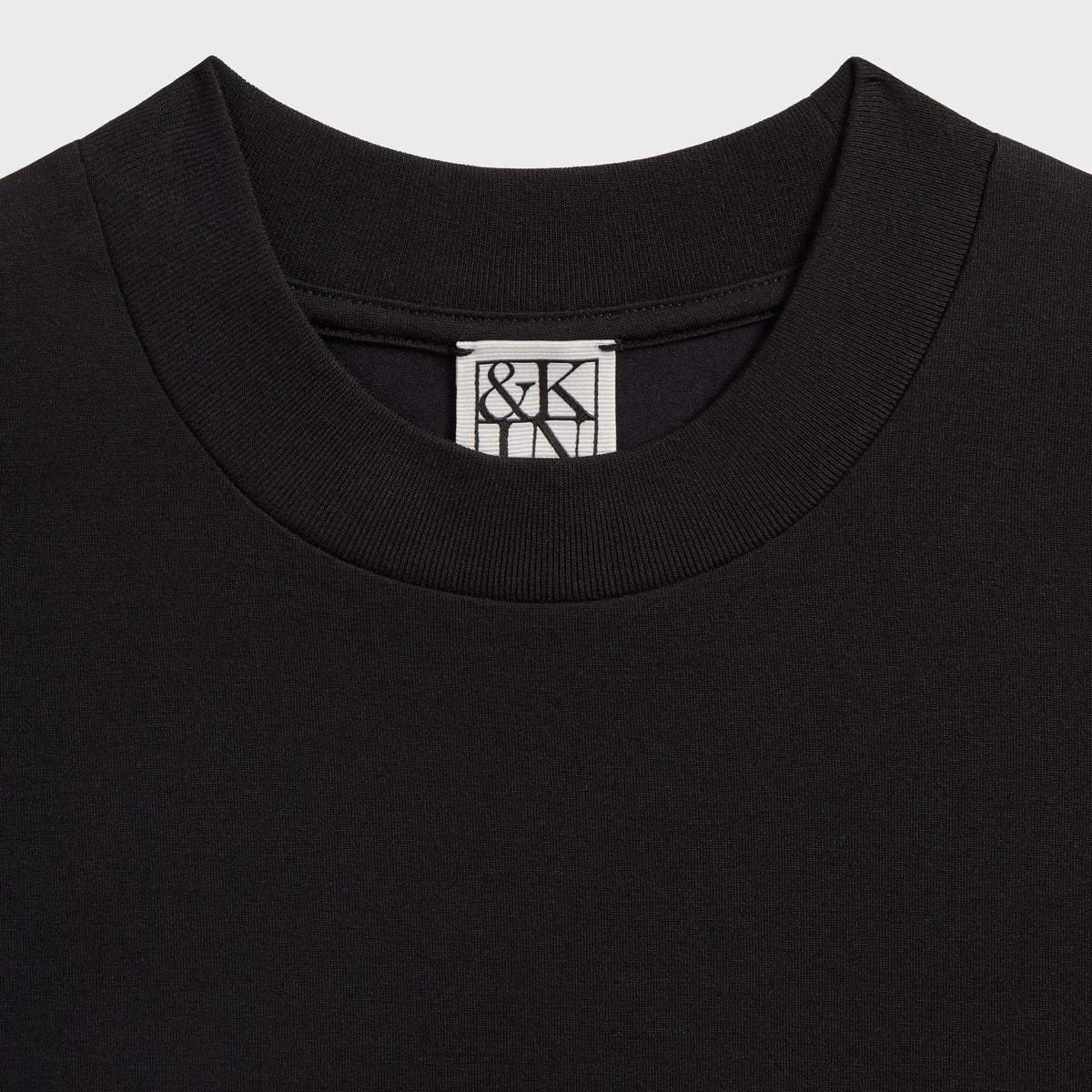 &Kin Mock Neck Albie Tee - Black