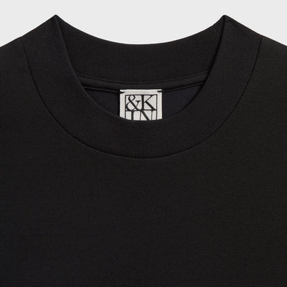 &Kin Mock Neck Albie Tee - Black