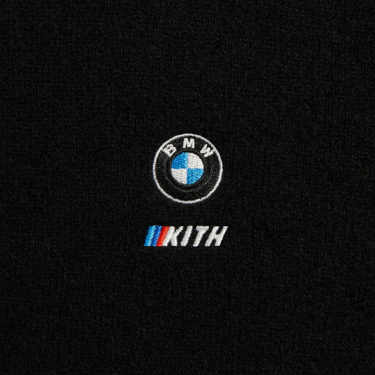 Kith for BMW Long Sleeve Cashmere Tilden Pullover - Black