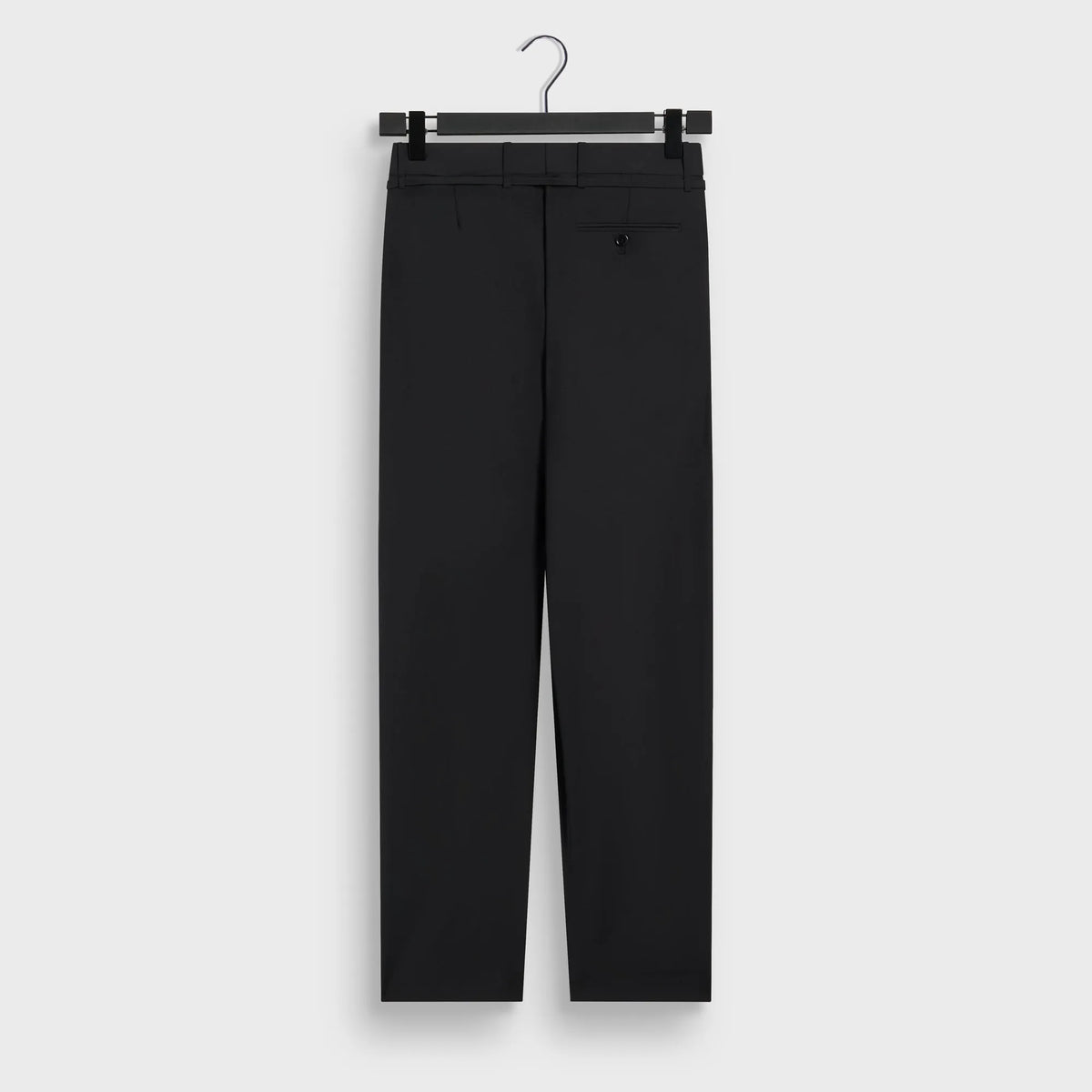 &Kin Tropical Wool Eli Pleated Trouser - Black