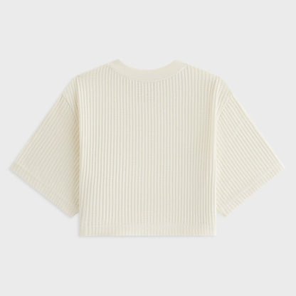 Kith Women Fei Waffle Cropped Tee - Sandrift