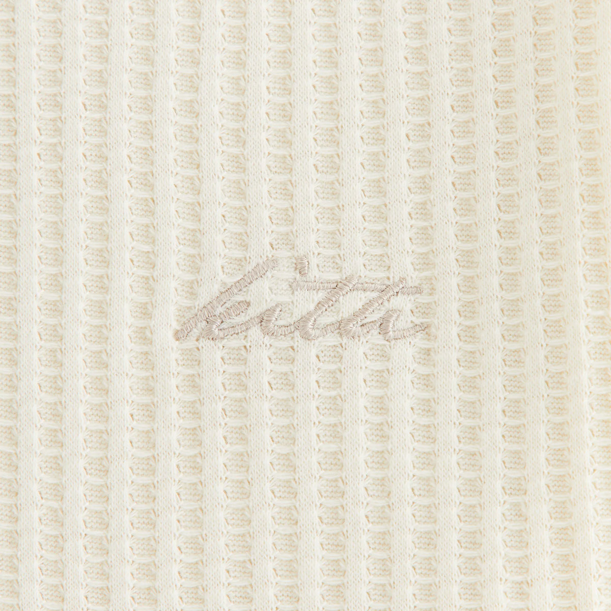 Kith Women Fei Waffle Cropped Tee - Sandrift
