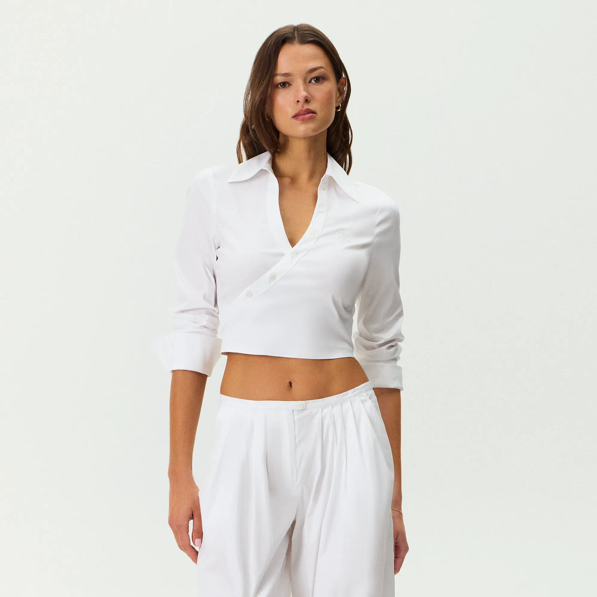 Kith Women Kairi Poplin Wrap Shirt - White
