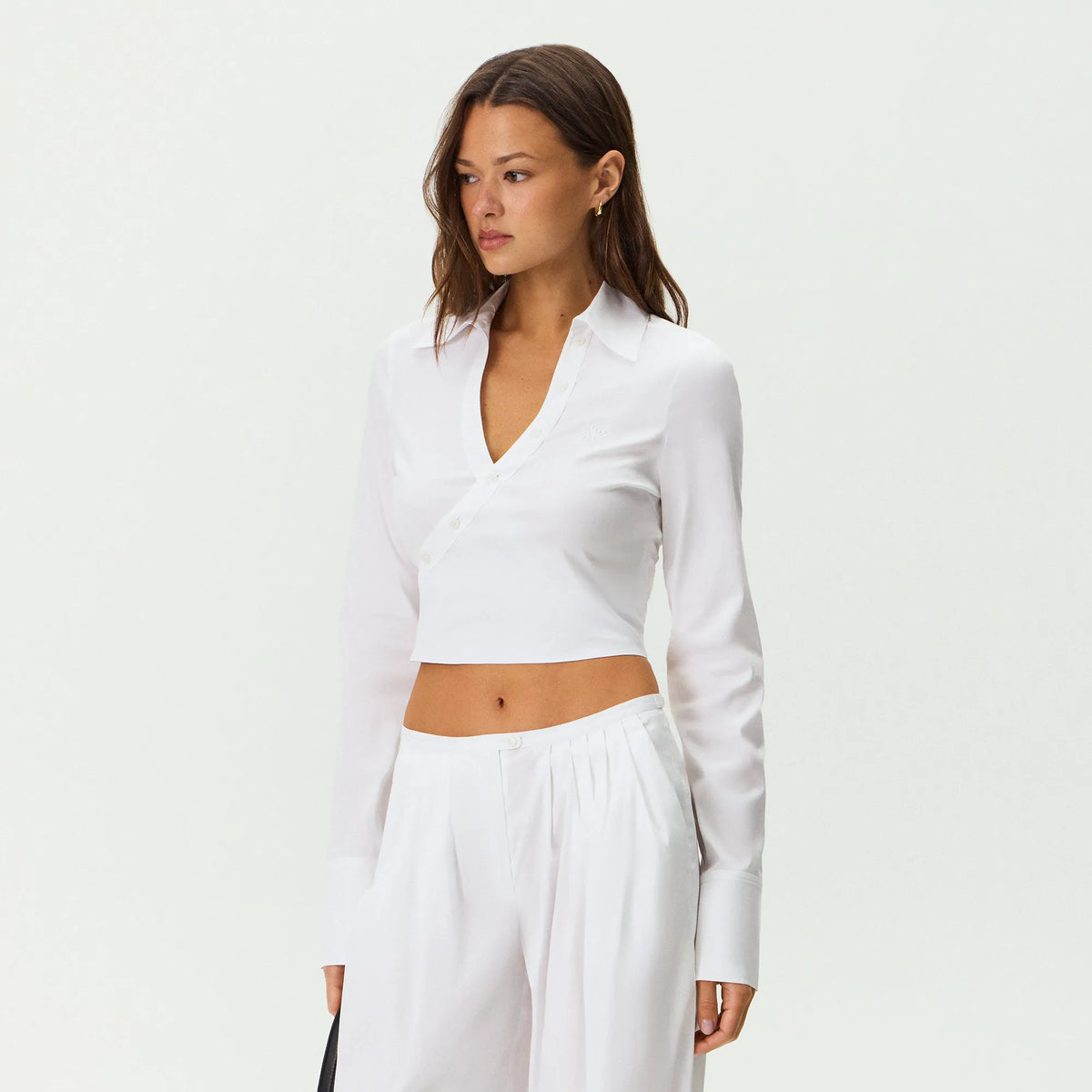 Kith Women Kairi Poplin Wrap Shirt - White