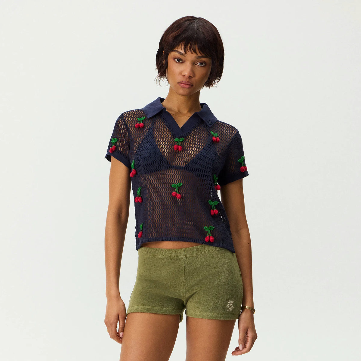 Kith Women Hedi Cherry Sweater Polo - Nocturnal