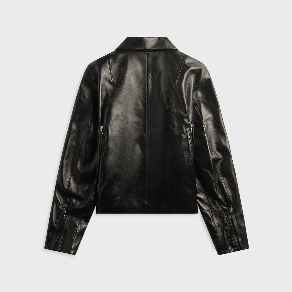 Kiko Kostadinov Lur Leather Jacket - Smokey Black
