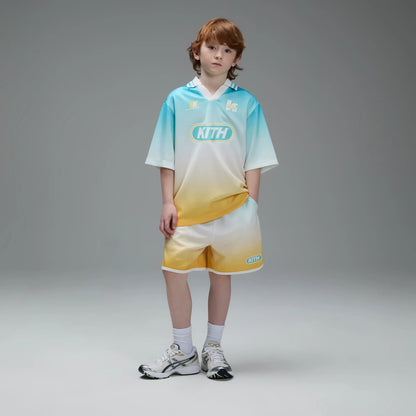 Kith Kids Gradient Soccer Polo - Dusty Aqua