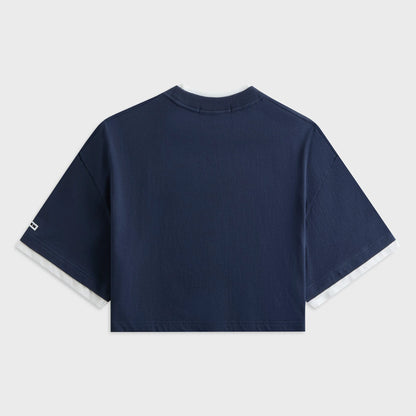 Ksubi 99 Boyfriend Cropped Short Sleeve Tee - Blue