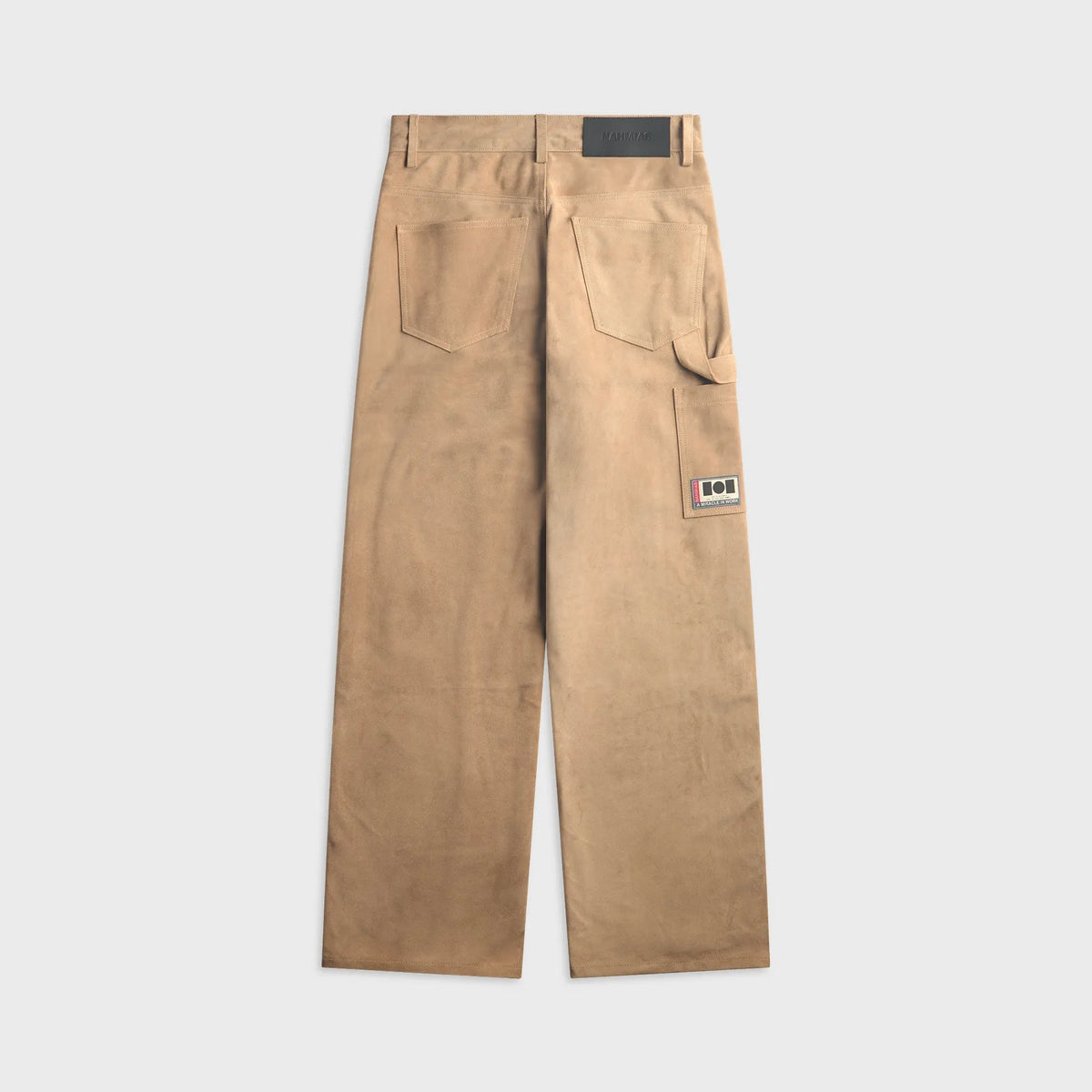 NAHMIAS Suede Baggy Carpenter Pant - Sand Suede