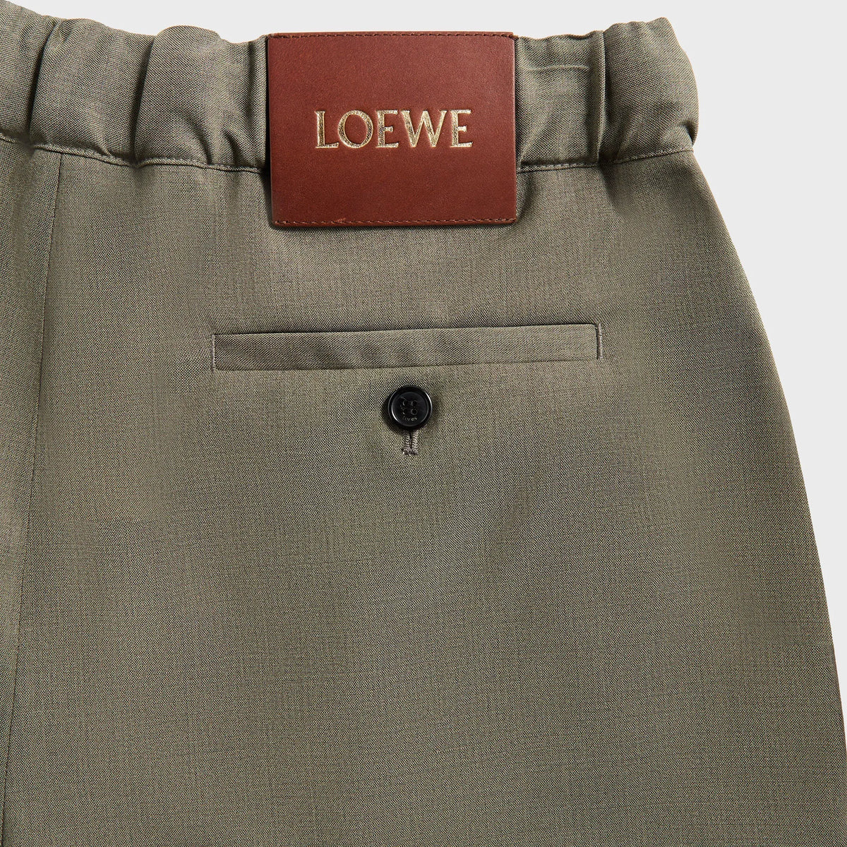 Loewe Drawstring Trousers - Khaki Green