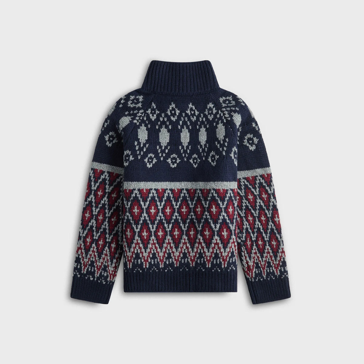 Loewe Zip Up Cardigan - Navy Blue / Grey