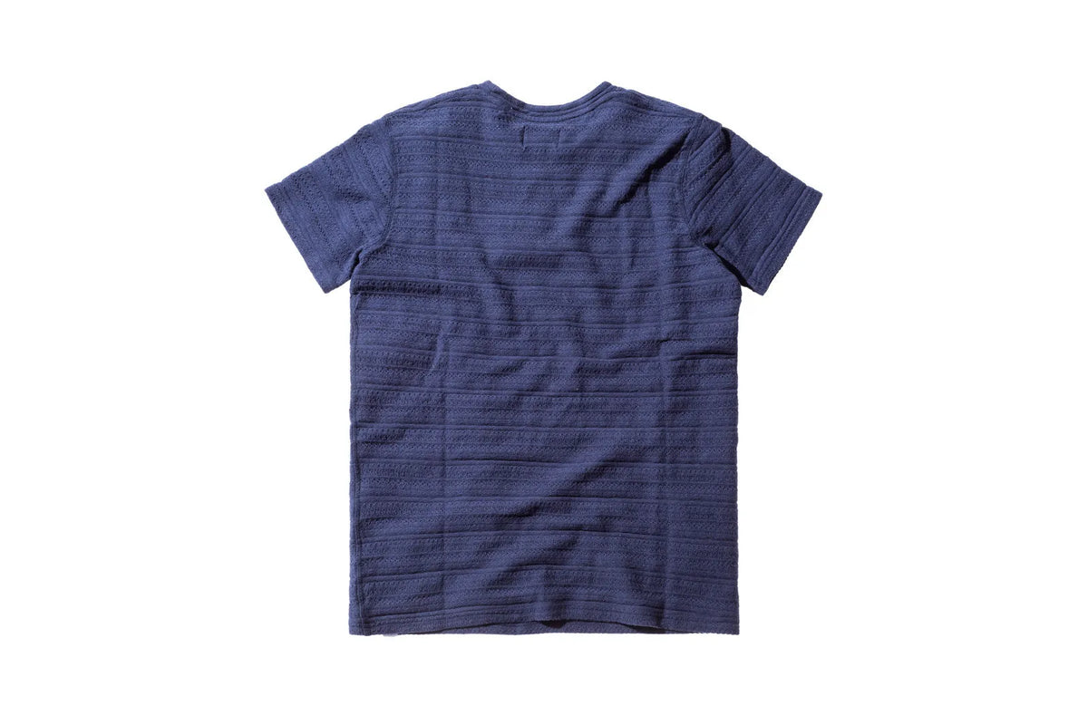 Norse Projects Niels Textured Stripe - Navy