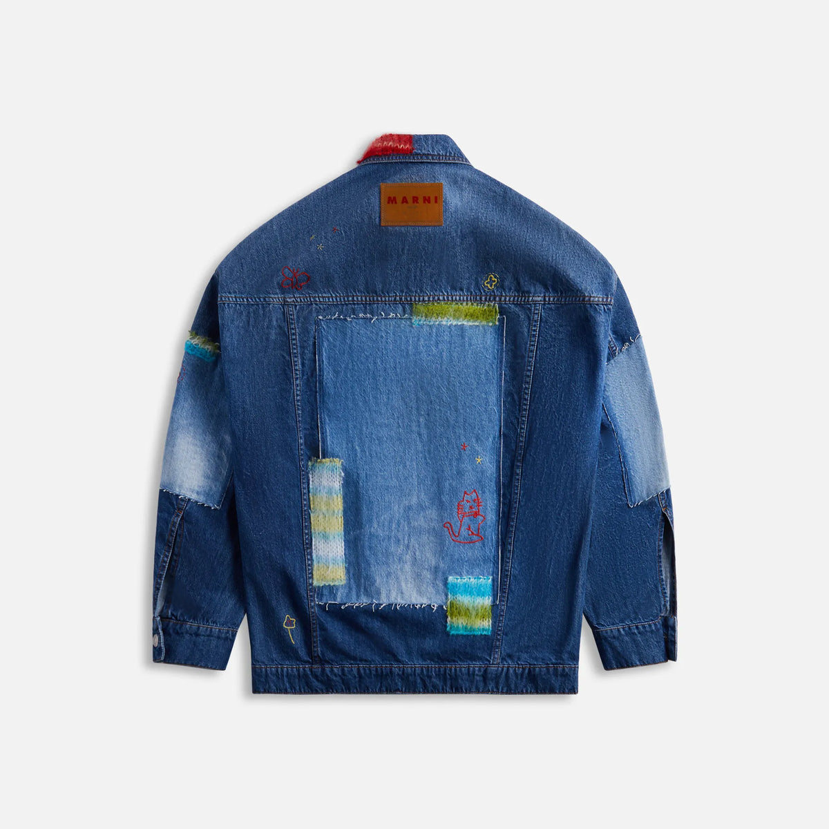 Marni Stone Washed Jacket with Mohair - Iris Blue