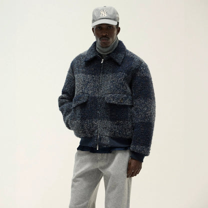 &Kin Boucle Check Hawthorne Flight Jacket - Vista