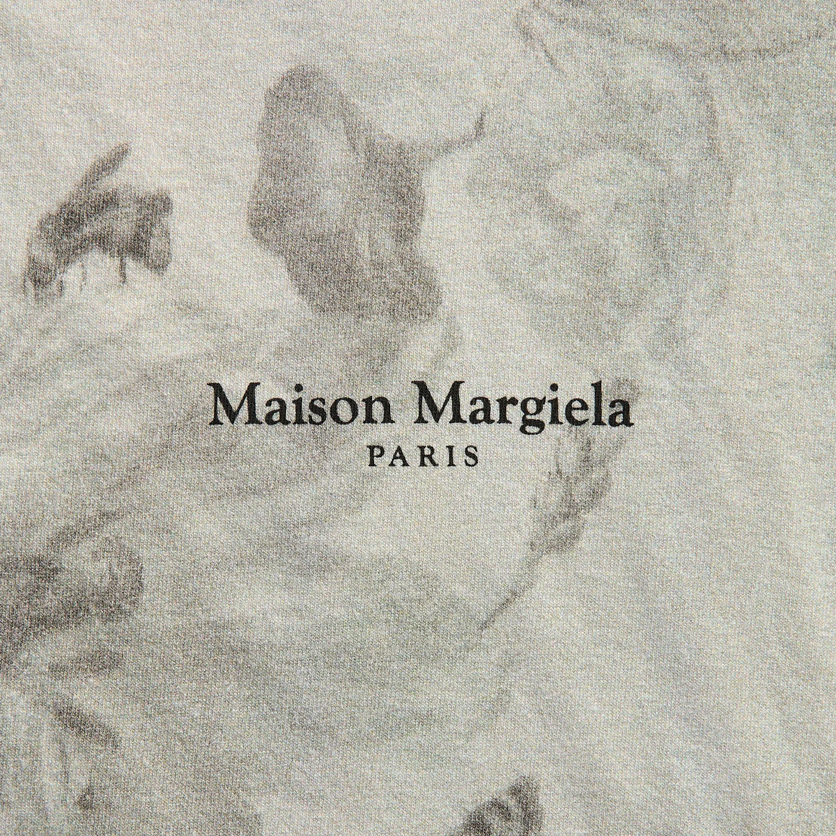 Maison Margiela All-Over Flowers Printed Cotton Tee - Beige